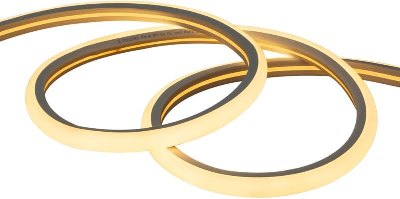 Efectoled - LED-Streifen Neon Dimmbar 220V Warmweiß Halbrund 180° 7.5W/m Schnitt 100cm IP67 nach Maß 15 m