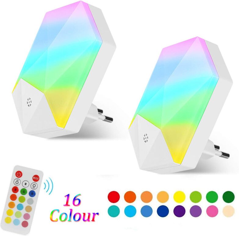 Thumbnail - 2pcs RGB-Fernbedienung Modell Nachtlicht, 16 Farben bunten intelligenten dimmbar Gradient Baby Zimmer Lampen und Laterne...