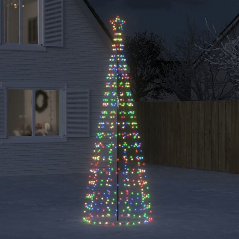 LED-Weihnachtsbaum mit Erdspießen 570 LEDs Mehrfarbig 300 cm vidaXL