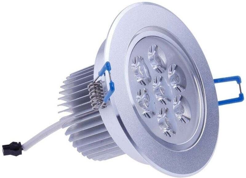 Thumbnail - Ymyny - 7 w LED-Einbaustrahler mit Federn und warmen/kalten Lamellen, Treiber im Lieferumfang enthalten – Kaltweiß