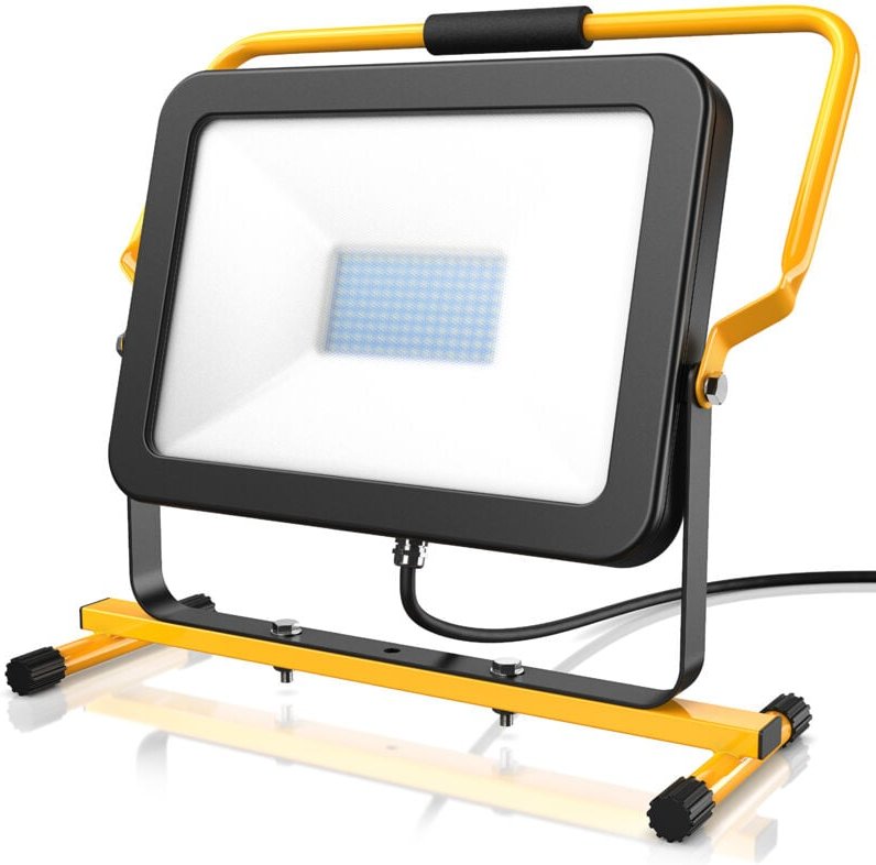 Brandson - 100 Watt led Baustrahler - Arbeitsscheinwerfer - Bauscheinwerfer - 126 smd LEDs - Standgestell und Tragegriff...