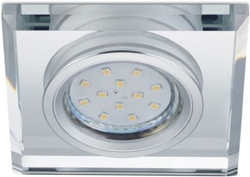 Iperbriko - Quadratischer Einbaustrahler Kristallglas Pirin GU10 Chrom Trio Beleuchtung