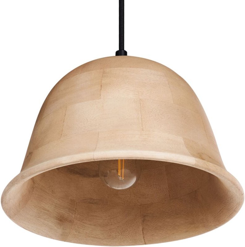 Hängelampe Hellbraun aus Holz Rundes Design Modern Boho Stil Hängeleuchte Pendelleuchte Esszimmerlampe Esstischlampe Woh...