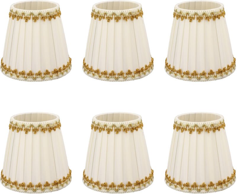 Eosnow 6pcs Lampenschatten Kerzenlampe Schatten moderner einfacher Stil -Dekoration für kleine E14 -Glühbirnen