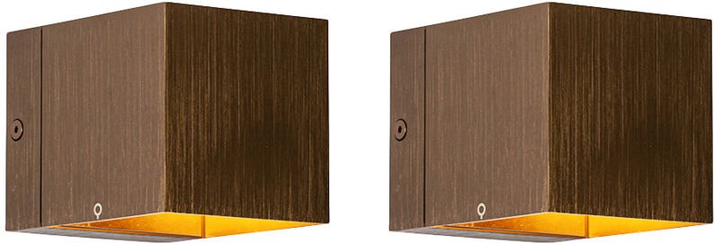 2er-Set Smart Wandleuchten Dunkelbronze 8 cm Inkl. Wifi G9 - Transfer
