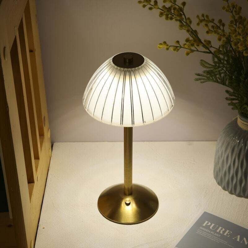 Thumbnail - USB wiederaufladbare Tischlampe, LED-Nachttischlampe, Leselampe, mit dimmbarer Touch-Steuerung, 3 Lichtfarben