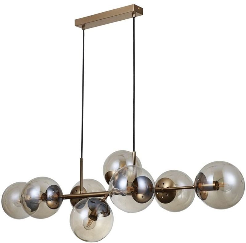 Italux Molite Moderne 8-flammige Kugel-Pendel-Deckenleuchte, E14