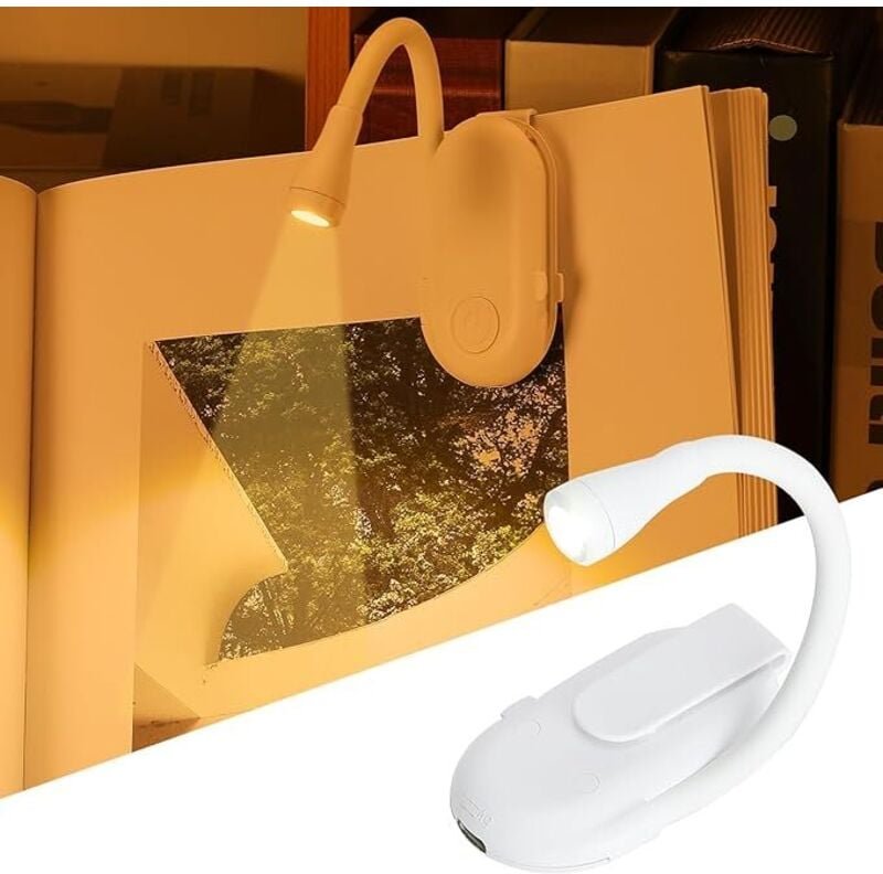 Dreifarbige, verstellbare Mini-Leseleuchte zum Anklemmen – eine tragbare und flexible LED-Leseleuchte