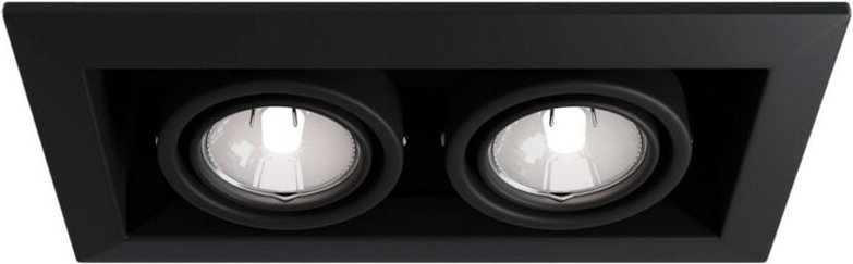 Maytoni - Metal Modern Einbau Twin Square Downlight Schwarz, 2 Licht, GU10