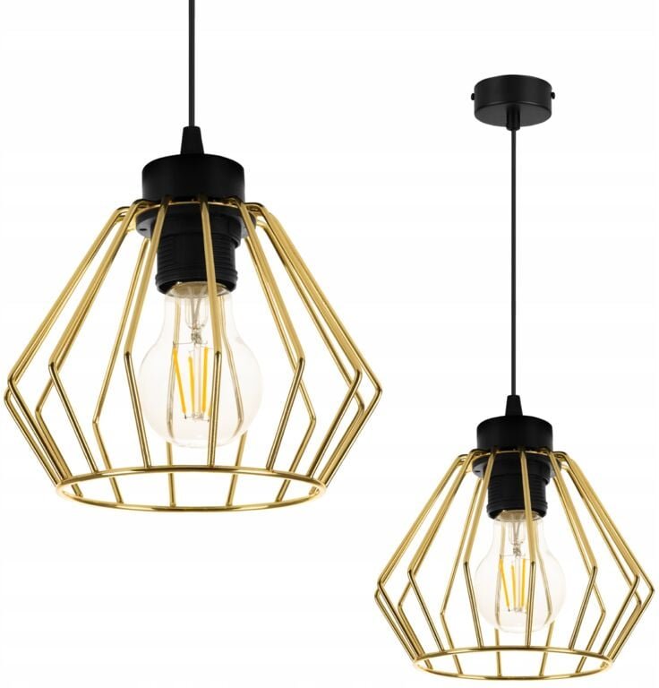 Deckenlampe Hängelampe Kronleuchter Golden Led Plafon