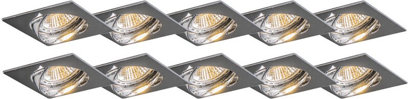 Modernes verstellbares Spot-Chrom-Kippset von 10 - Edu