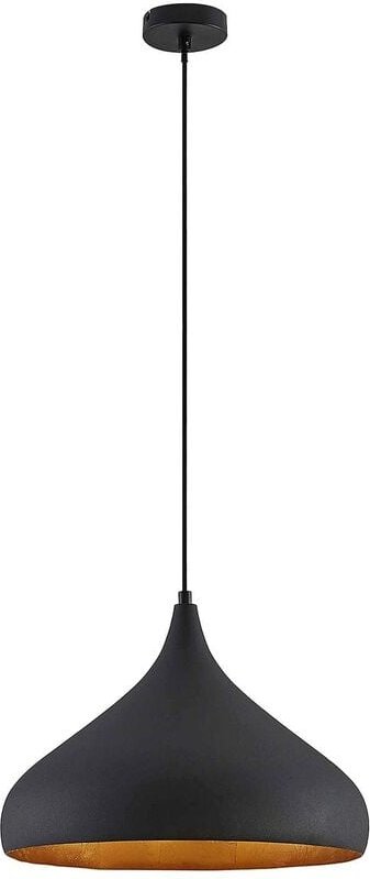 Lunus Hängeleuchte mit goldenem Inlay - Schwarz, gold - Arcchio