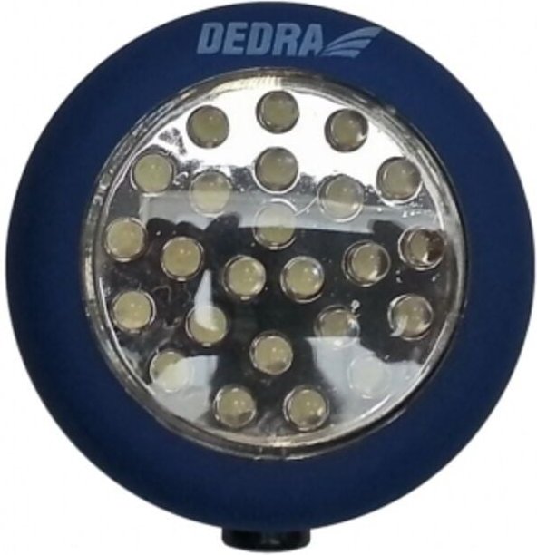 Runde Taschenlampe mit 24 LEDs und Batterien – DEDL1000