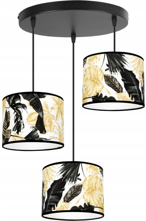 Deckenhängelampe, Lampenschirm, Goldene Blumen, Led