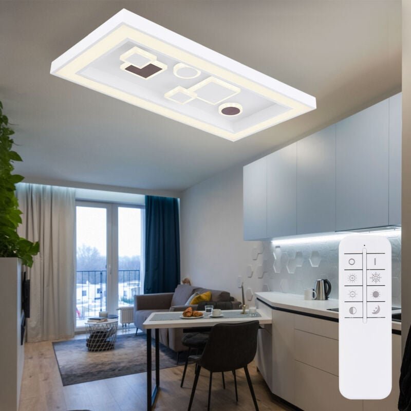 Led Deckenleuchte dimmbar Deckenlampe Fernbedienung Deckenleuchte Wohnzimmer Modern, cct, Switch Dimmer, 1x led 36W 1900...