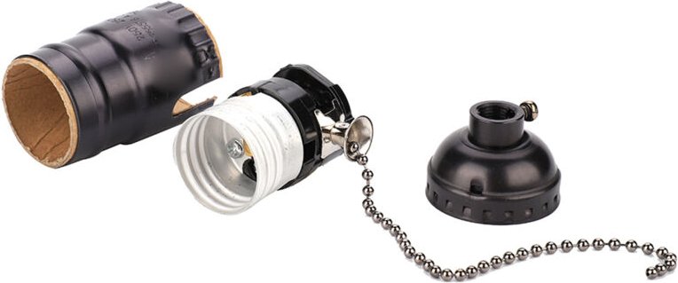 Wakects Vintage Aluminium-Zugkettenlampe mit Höhenverstellung E27, vielseitig einsetzbar, schlichtes und elegantes Desig...