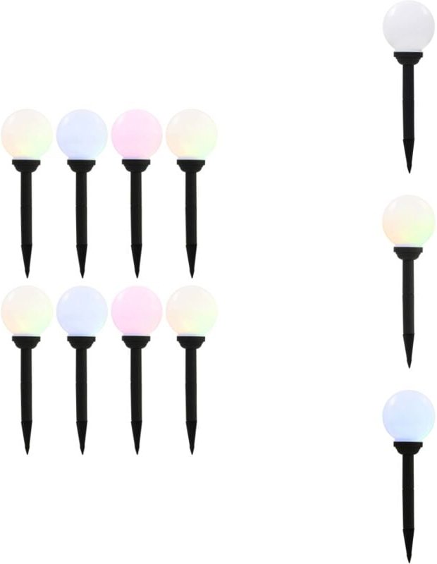 Außen-Solarlampen 8 Stk. led Kugel 15 cm rgb - Outdoor-Beleuchtung - Solarleuchte - Gartenbeleuchtung - Terrasse Beleuch...