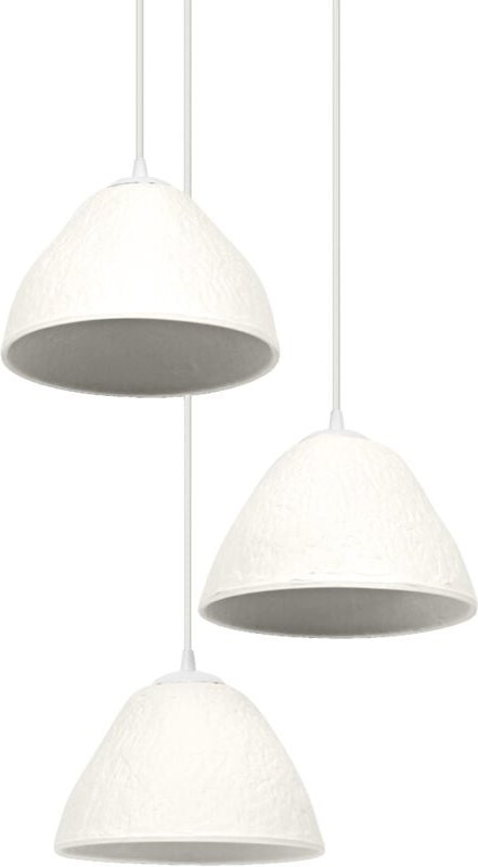 LEDVANCE weiße 3-flammige Dekor Kamelglocke Metall- und Pappmaché-Hängelampe, E14, 437 mm Durchmesser, Lampenschirm aus ...