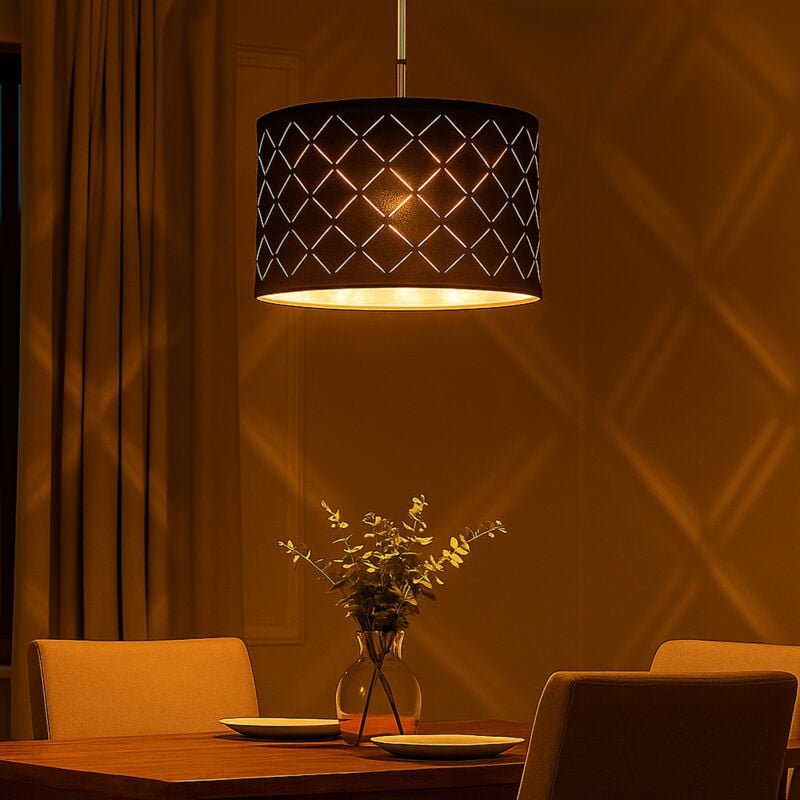 Hänge Leuchte Wohn Schlaf Zimmer Beleuchtung Decken Lampe grau silber im Set inkl. led Leuchtmittel