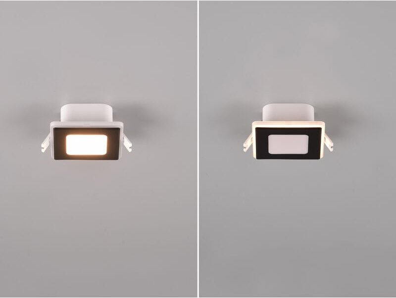 Led Deckeneinbaustrahler nimbus Schwarz, getrennt schaltbar, IP44 8cm