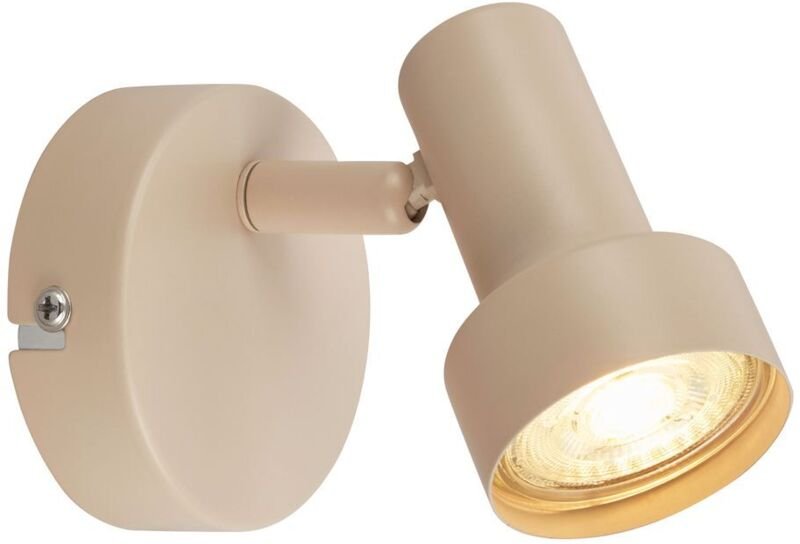 Thumbnail - Briloner Wandleuchte Schwenkbar Ø8x10,5cm GU10 Fassung max. 9W Beige - Wandlampe Schlafzimmer Flur Wohnzimmer