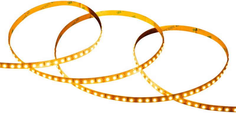 Efectoled - LED-Streifen 12V smd 120 LED/m 5m 10W/m 1000lm/m Breite 8mm Schnitt 2.5cm IP20 2200K Superwarm