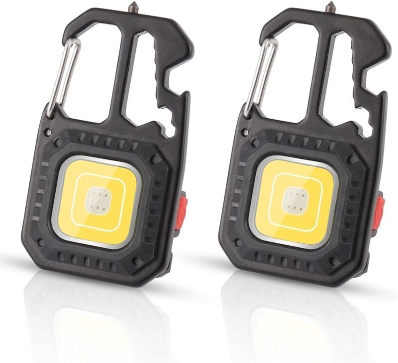 Mini-LED-Taschenlampe, 800 Lumen, tragbare Arbeitsleuchte, 7 Modi, wiederaufladbar und wasserdicht, wasserdichte Notbele...