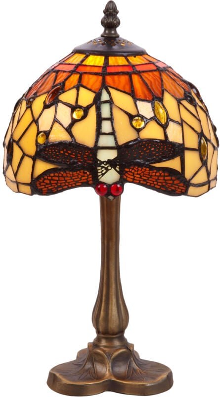 Tisch Lampamanor kleeförmiger Sockel, Durchmesser 20 cm, Serie Belle Amber