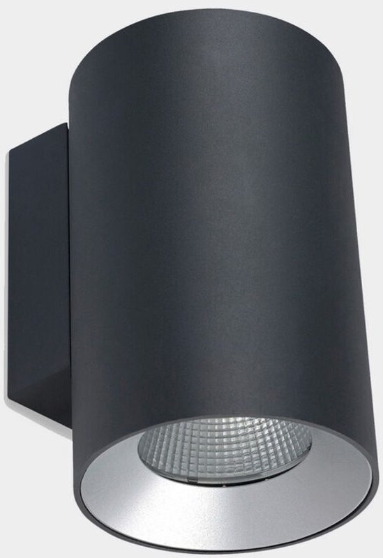Leds C4 Cosmos Wandleuchte Ø131 One Emission Outdoor led Down Light Medium Urban Grey IP55 IK06 4000K