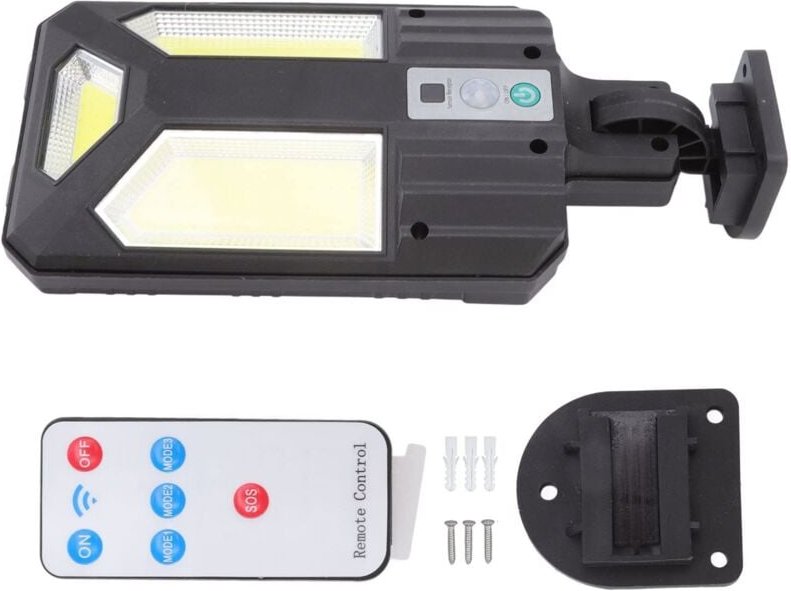 Solar-LED-Straßenleuchte, IP65 wasserdichte Solar-Wandleuchte, 3000 lm, 3COB-Bewegungsmelder, Sicherheitswandleuchte für...