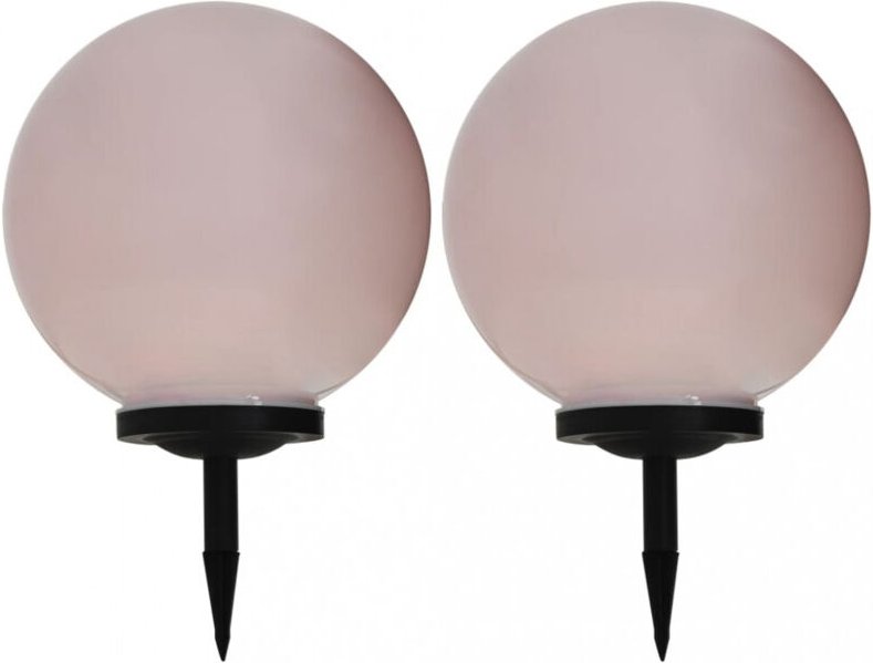 Außen-Solarlampen 2 Stk. LED Kugel 40 cm RGB vidaXL