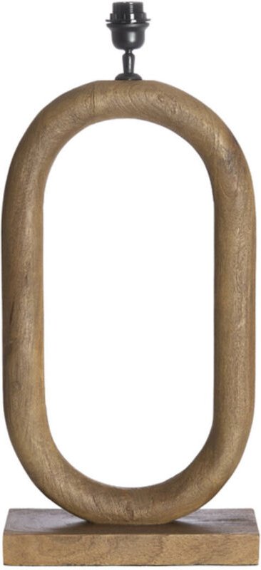 Light & Living - tischlampe - PACECO - braun grau - holz -