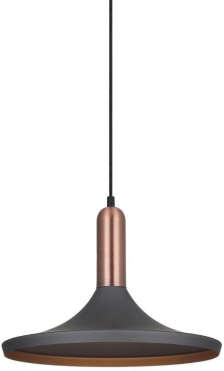 Lusty - Moderner hängender Anhänger grau, Kupfer 1 Licht, E27 - Italux