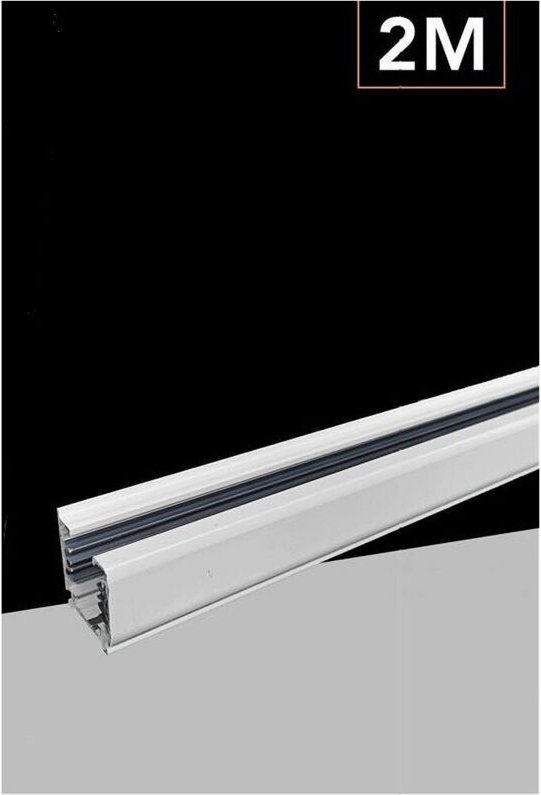 Trade Shop Traesio - Trade Shop - binario trifase bianco nero da 2 metri system faretto GF016-2M - Weiß