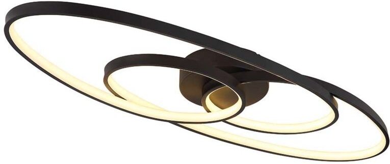 Deckenleuchte Deckenlampe Wohnzimmerlampe schwarz LED Memoryfunktion L 85 cm