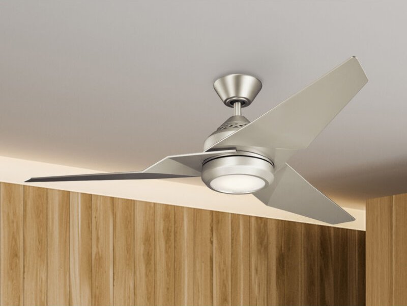Thumbnail - Deckenventilator jade mit Licht und Fernbedienung, Silber matt, ø 152cm