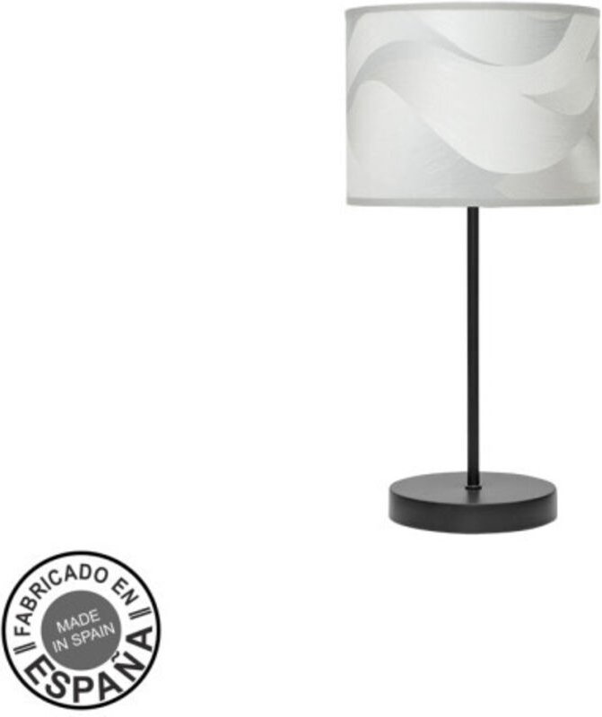 Fashion Tischlampe 1xe14 schwarz/grau Welle 42x17x17cm