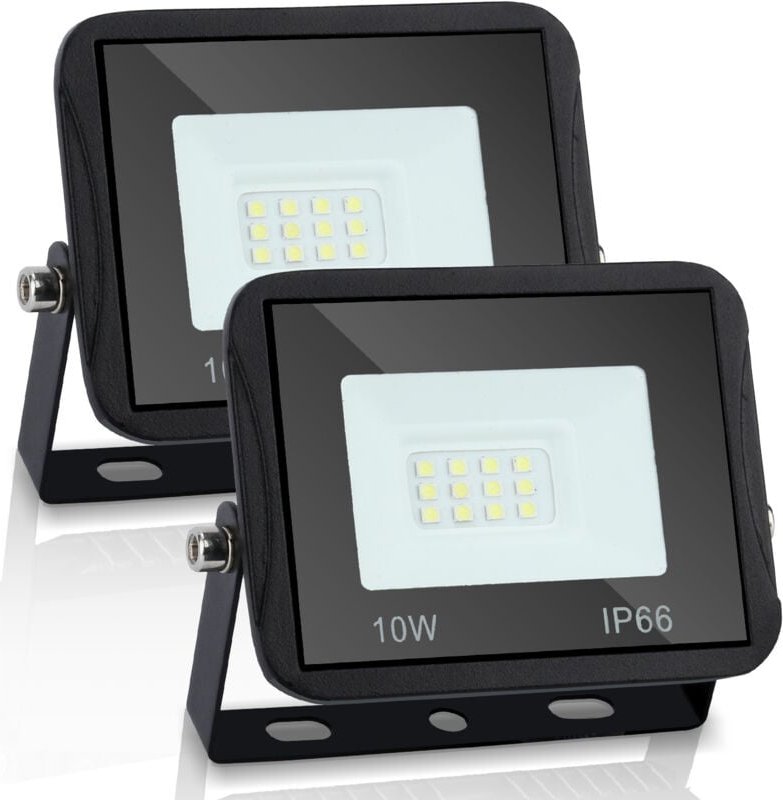 TolleTour LED Fluter Flutlicht Strahler Baustrahler Außenlampe IP65 Gartenstrahler Scheinwerfer 2X10W Warmweiß