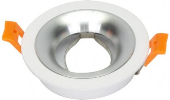 Fabrilamp - fab 14448RE46 Vertiefte Anou 1xgu10 Rund Weiß/Chrom 2x9,2x9,2 Cm 8 De Corte.c/portalalampara