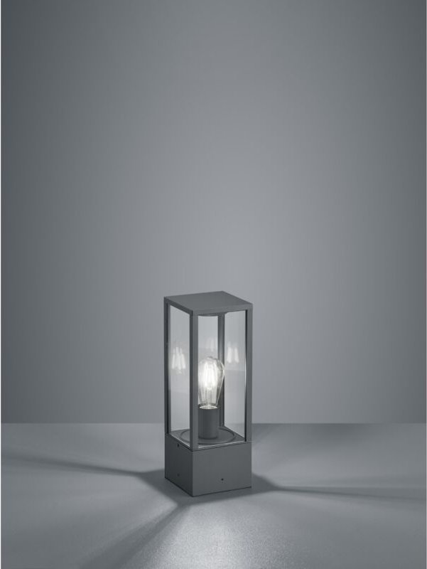 Gartenlaterne Garonne quadratisch Anthrazit H40 cm Trio Beleuchtung