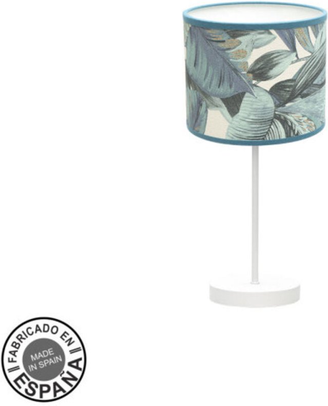 Argel Tischleuchte 1xe14 Weiß/blaues Blatt 17d - Fabrilamp