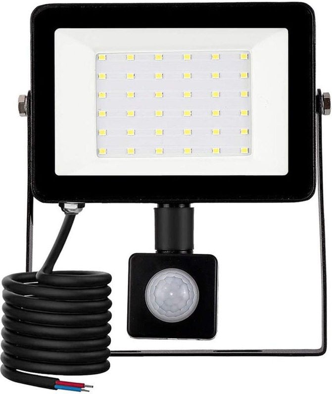 LED Außenstrahler, 30W Außenleuchte mit Bewegungsmelder 6500K LED Außenstrahler, IP66 Sicherheitslampe, für Garten Baust...