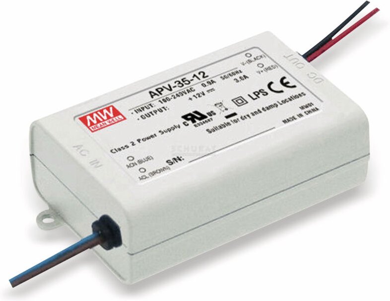 MEAN WELL Schaltnetzteil APV-35-5, 5 V-/5 A