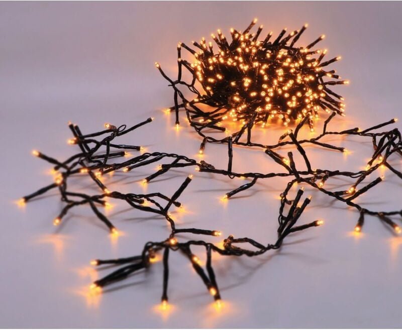 LED Cluster-Lichterkette 11,5m warmweiß 1152 LED Büschellichterkette Weihnachtsbeleuchtung Balkon Terrasse Lichterkette ...