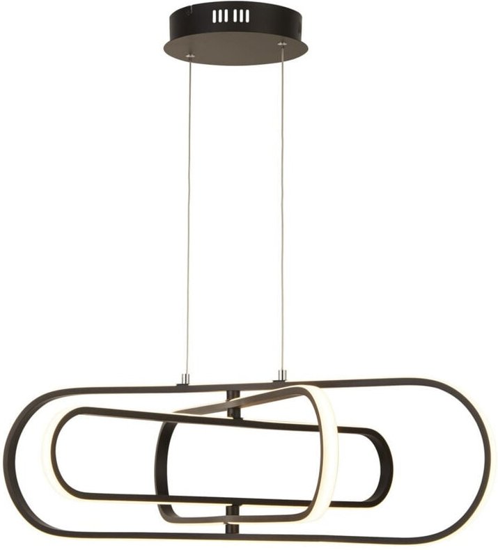 Clip LED-Deckenleuchte, schwarzes Aluminium