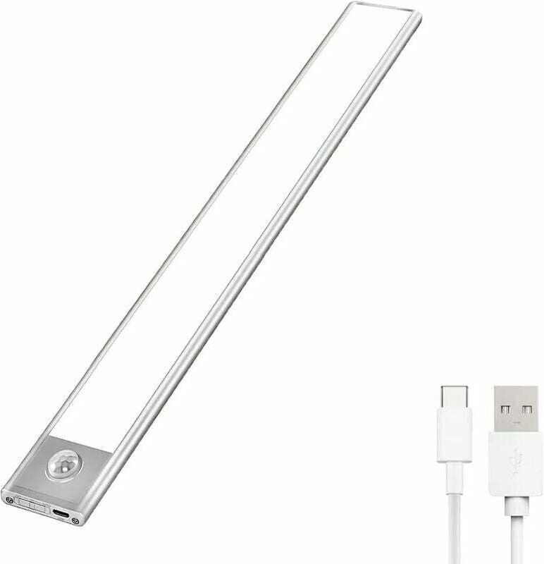 Tragbares LED-Schranklicht, automatisches Schranklicht, Bewegungserkennungslicht, magnetisch, kabelloses, per USB wieder...