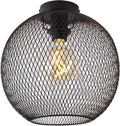 Moderne Deckenleuchte schwarz 30 cm - Mesh Ball
