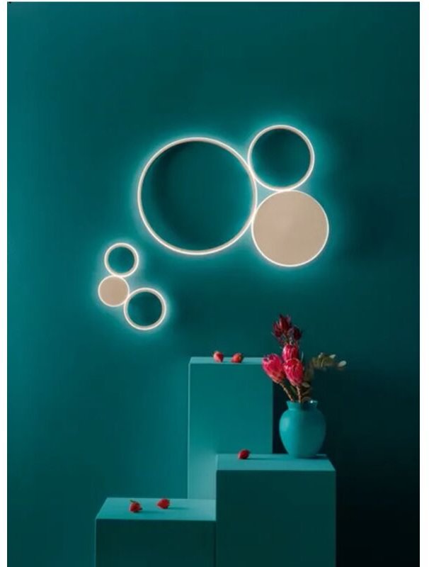 Pois-Gold LED-Wandleuchte