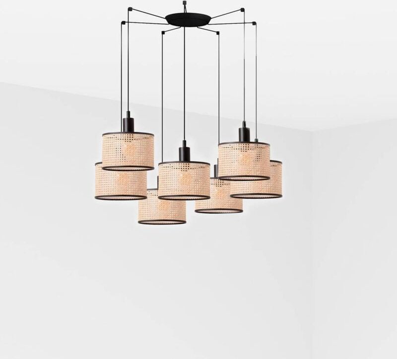 Faro mambo - Cluster Pendelleuchte Schwarz, E27