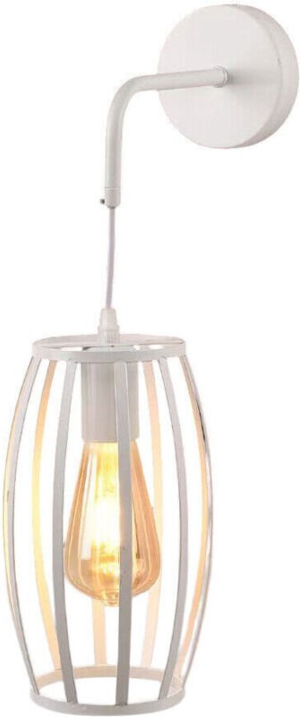 Trade Shop - copy of APPLIQUE DA PARETE PENDENTE A FORMA DI CUBO 3D STILE MINIMAL PORTALAMPADA ATTACCO E27 AQ52 - Weiß